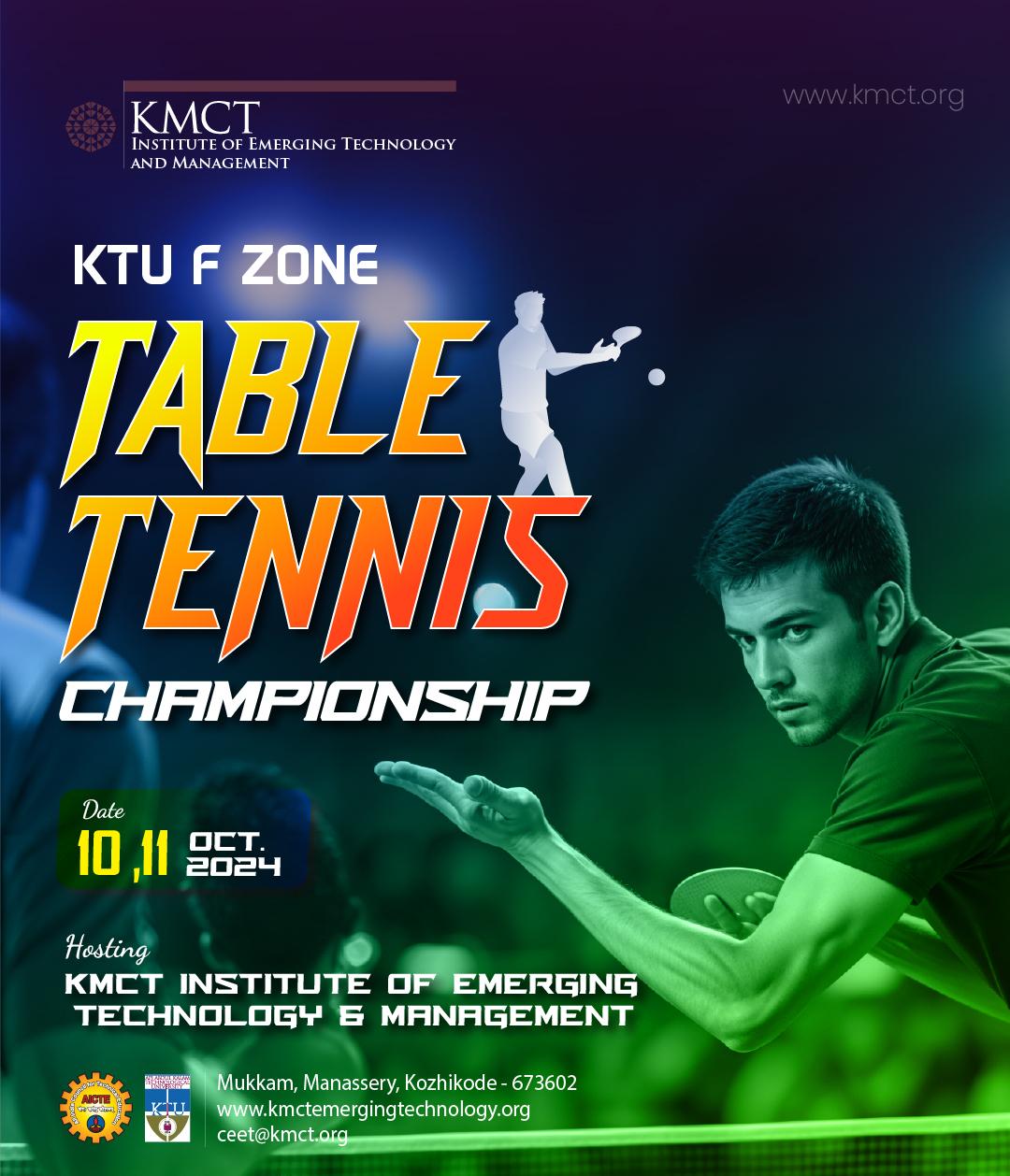 KTU F ZONE TABLE TENNIS CHAMPIONSHIP